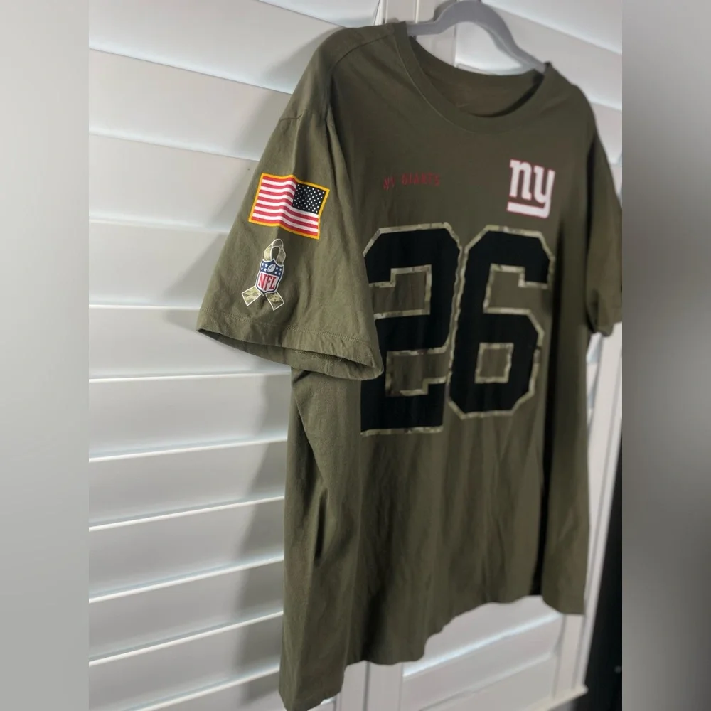 MSAQUON BARKLEY NY New York Giants Salute to Service Military‎ T Shirt Mens XXL